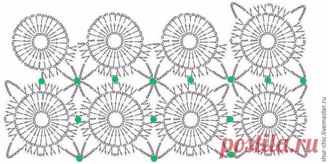 Вяжем крючком полотно безотрывным способом. Два мастер-класса
