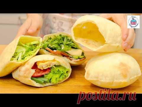 ФАНТАСТИЧЕСКАЯ ПИТА мягкие, воздушные карманы для еды! Ночное Тесто English subtitles
