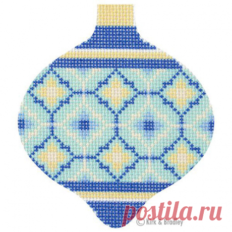 NTG KB023 - Tuscan Bauble - Livorno Introducing Kirk &amp; Bradley's line of stitch printed canvases. This canvas was printed using state of the art printing technology. Tuscan Bauble - LivornoStyle: NTG 023Size: 4" x 3.5"Mesh: 18