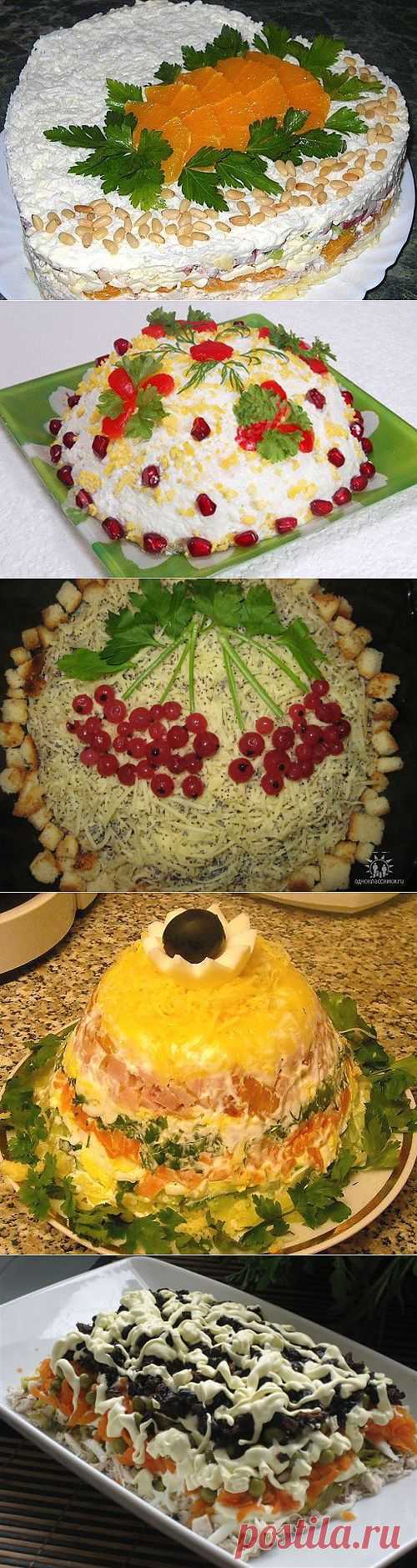 Салаты с копченой курицей: 8 рецептов.