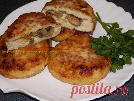 Куриные котлеты с грибами (пошаговый рецепт) от Натальи Карпушенковой