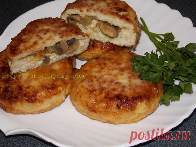 Куриные котлеты с грибами (пошаговый рецепт) от Натальи Карпушенковой