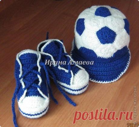 Моя копилка - Рукоделие: Пинетки и кепка для мальчика