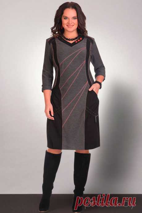 Платья, 53894, черный-серый, Axxa - купить с доставкой по России | Интернет-магазин «Presli.by»