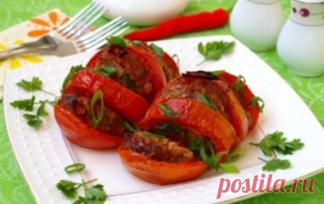 Лучшая закуска в мире: Запечённые помидоры с мясом