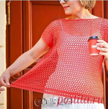 Ажурный топ крючком (автор Juliet_73). Схема узора. / knittingideas.ru