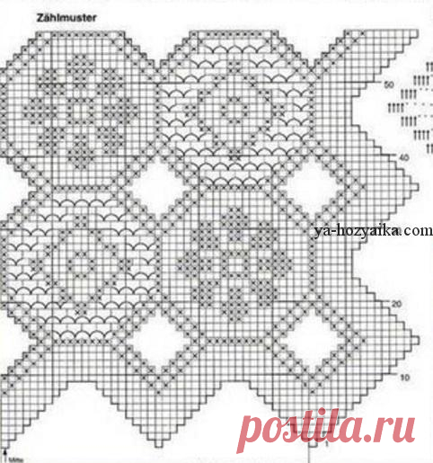 Филейный топ крючком из мотивов. Филейное вязание схемы кофточек