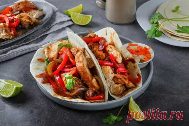 Фахитос с курицей, пошаговый рецепт с фото - Вкуснофф.рф