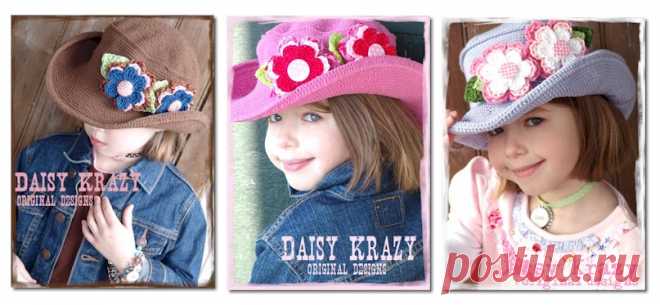 Суперковбойская шляпа для девочки от Daisy Krazy Original Designs