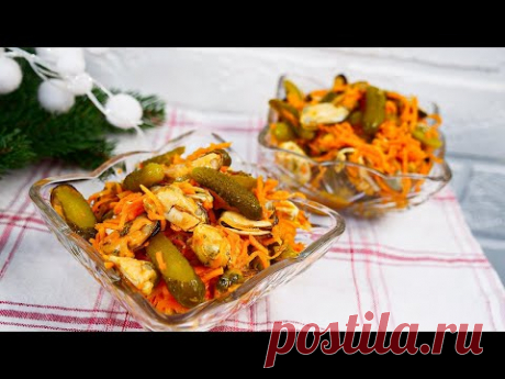 ТРИ МИНУТЫ, ТРИ ПРОДУКТА И САЛАТ-ЗАКУСКА ГОТОВ! ПОСТНЫЙ САЛАТ НА ПРАЗДНИК И НЕ ТОЛЬКО