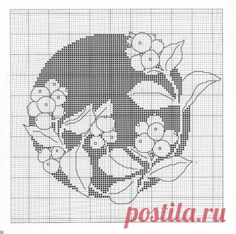 ЦВЕТЫ МОНОХРОМ. Схемы для вышивки