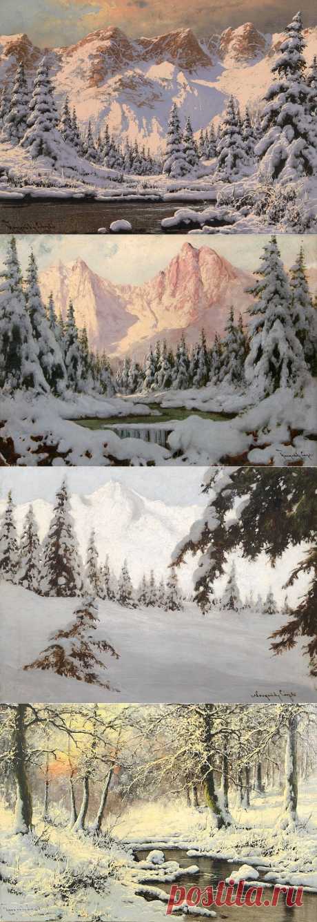 Венгерский художник Laszlo Neogrady(1896-1962)Зимний лес