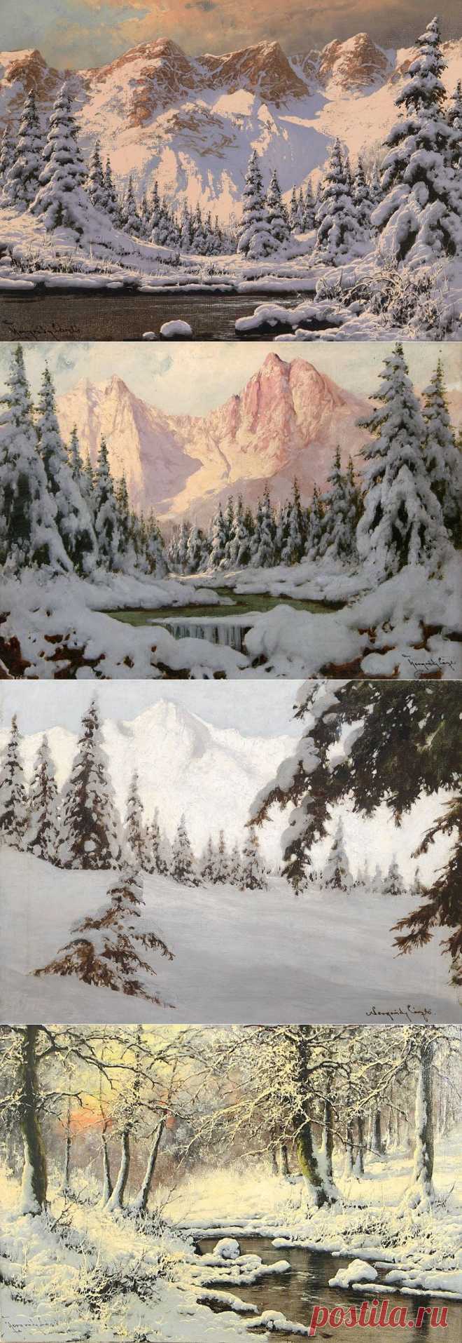 Венгерский художник Laszlo Neogrady(1896-1962)Зимний лес