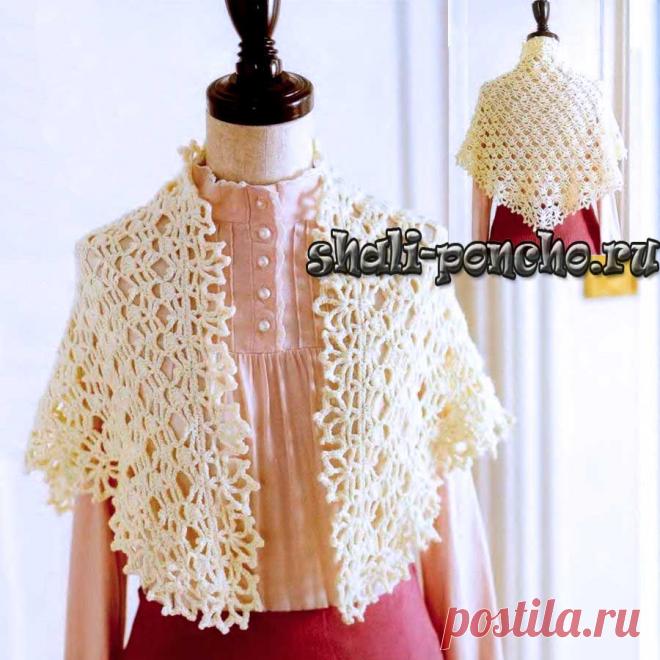 Косынка с кружевной каймой