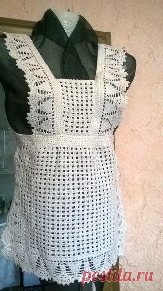 Школьный фартук крючком - Вязание крючком и спицами - Группы Мой Мир