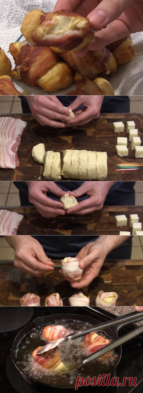 Закуска с беконом и сыром