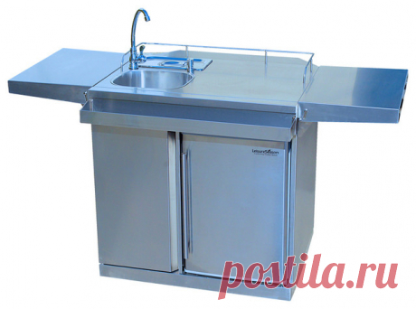 Outdoor Kitchen Cart & Beverage Center With Fridge & Sink - Kitchen Islands And Kitchen Carts - by Leisure Season Ltd.
