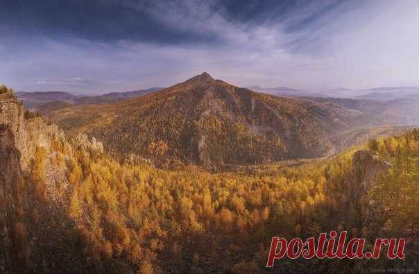 Осень около деревни Айгир, Башкортостан. Автор фото — Константин Цыбин: nat-geo.ru/photo/user/296008/