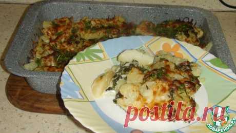 Картофель со шпинатом и сыром Кулинарный рецепт