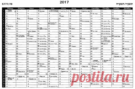 Еврейский календарь 2017 (5777-5778) - EVROFILM - Еврейский медиа-культурный портал