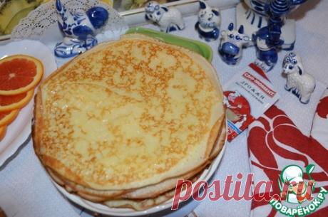 Блинцы дрожжевые на кефире - кулинарный рецепт