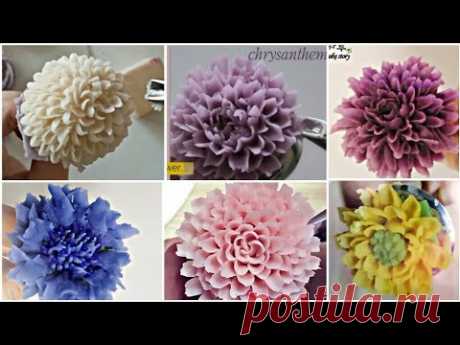 앙금플라워 국화꽃짜기 모음 chrysanthemum flower piping techniques tutorial