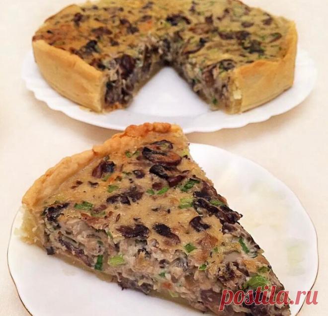 Грибной киш | Простые рецепты | Яндекс Дзен