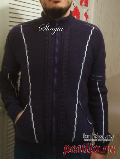 Мужской жакет “Touareg” на молнии от Усмановой Оксаны, Вязание для мужчин