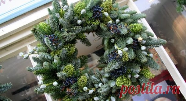 Новогодние венки 2017 своими руками | Мастер-класс с фото