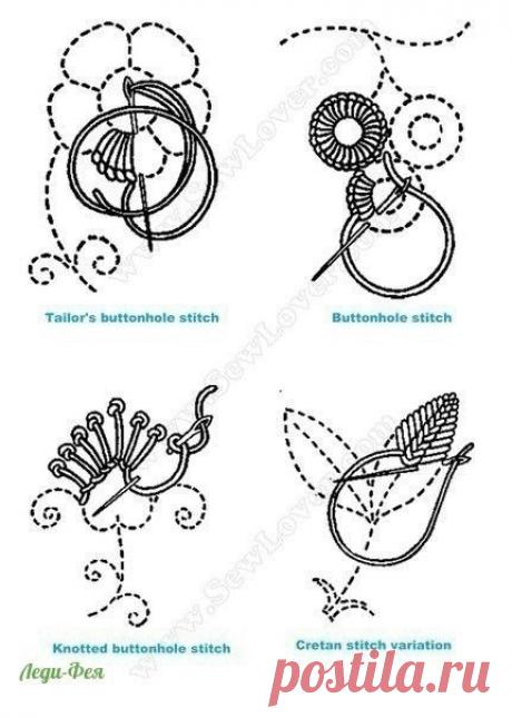 Красивые схемы для вышивки гладью — DIYIdeas