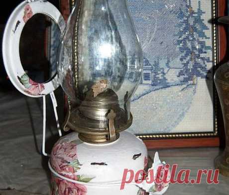Керосиновая лампа в стиле прованс своими руками | Мой молоток