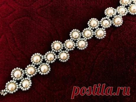 Beaded Pearl Wedding Bracelet || Christmas Gift ideas || How to make Beaded Bracelet