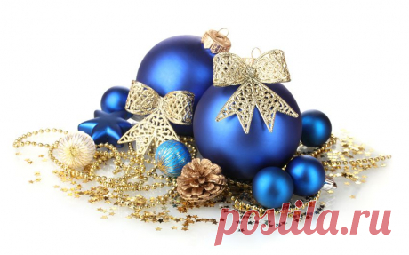 Обои снежинки, шишка, звезды, синие, Шары, банты, украшения на рабочий стол | 90064