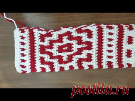 Мозаичное вязание крючком - без обрыва нити