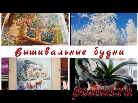 290 #Вышивальные будни/Влог/Подарки от Мириам/Зимняя сказка/Вышивка мамы/Домой на праздники