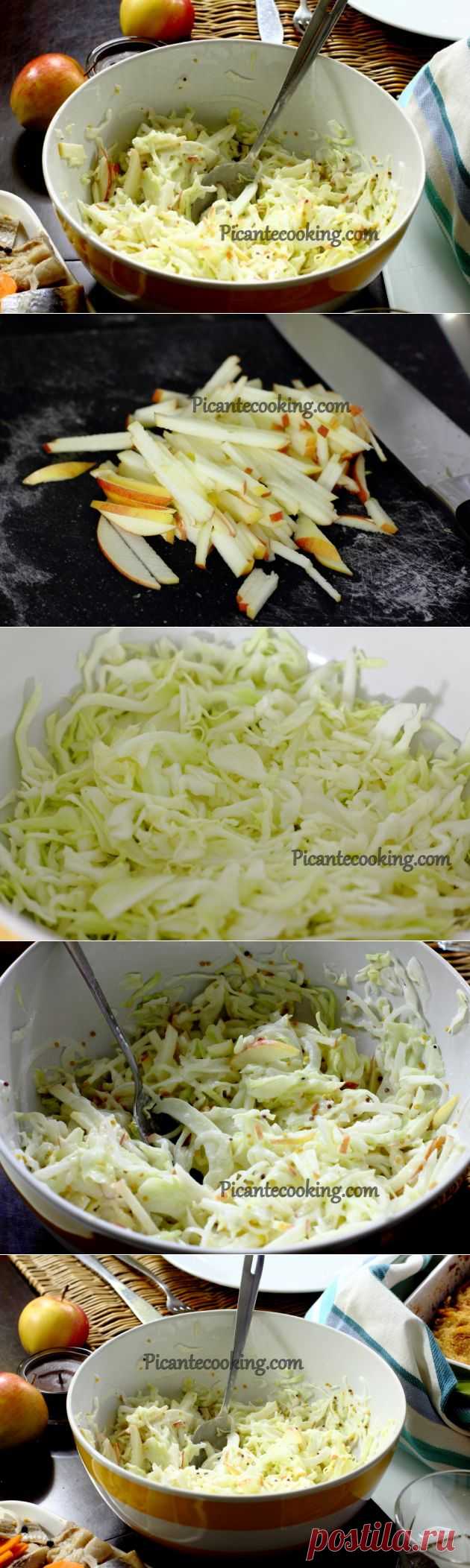 Салат из капусты с яблоками | Picantecooking