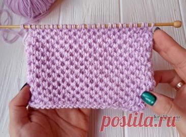 ПРОСТОЙ узор мелкие соты/жемчужный БРИОШЬ, описание и видео-урок, Узоры для вязания спицами
