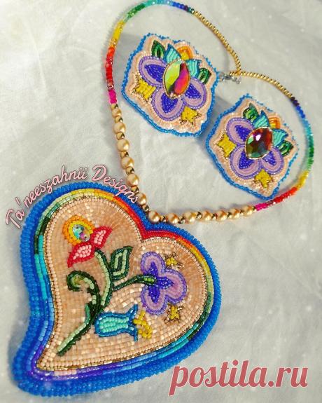 eff yeah indigenous fashion! earrings & necklace, Ta’neeszahnii Designs (Navajo)