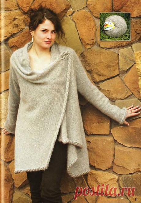 ассиметричный жакет из ангоры.