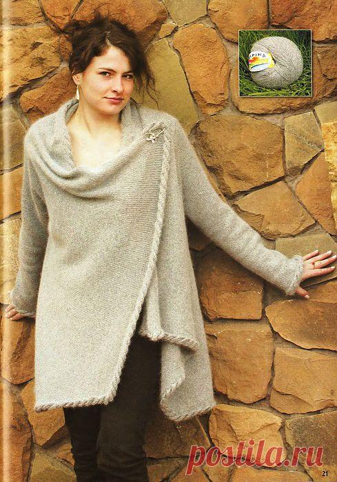 ассиметричный жакет из ангоры.