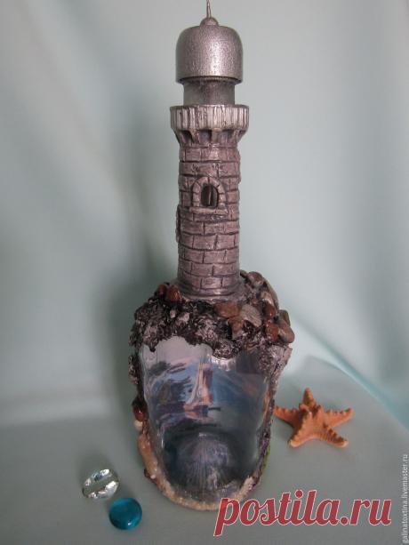Бутылки -  светильники,  декорирование мастер класс