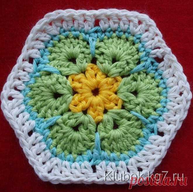 Шестиугольник крючком | Клубок