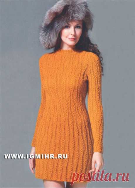 Платье-свитер &quot;Медовое&quot;. Спицы