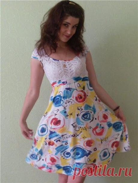 Комбинирование ткани и вязания с Осинки - 2