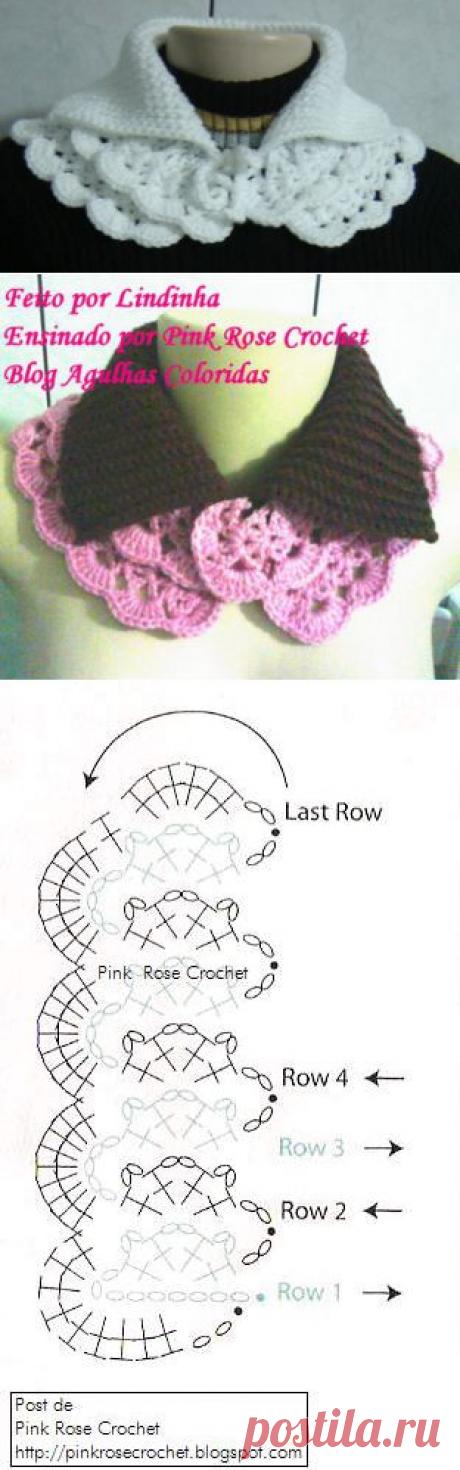 Шикарный воротник крючком