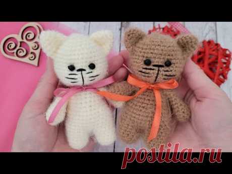 😻ВЯЖЕМ КОТИКА😺У КОТОРОГО ПРИШИВАЕМ ТОЛЬКО УШКИ😺crochet cat😻gehäkelte Katze