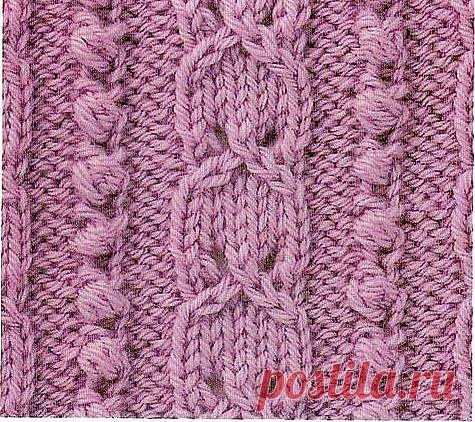 Узор (вязание спицами, схема)