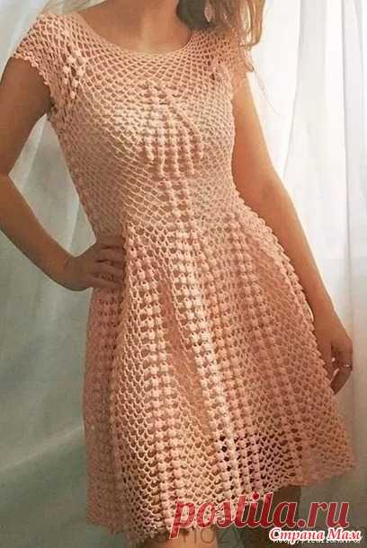 НЕЖНОЕ ВЯЗАНОЕ ЛЕТНЕЕ ПЛАТЬЕ КРЮЧКОМ 