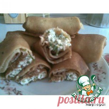 Блинчики с острой творожной начинкой - кулинарный рецепт