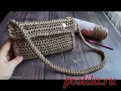 Как связать крючком красивый ремешок для сумочки/ Crochet cord - YouTube